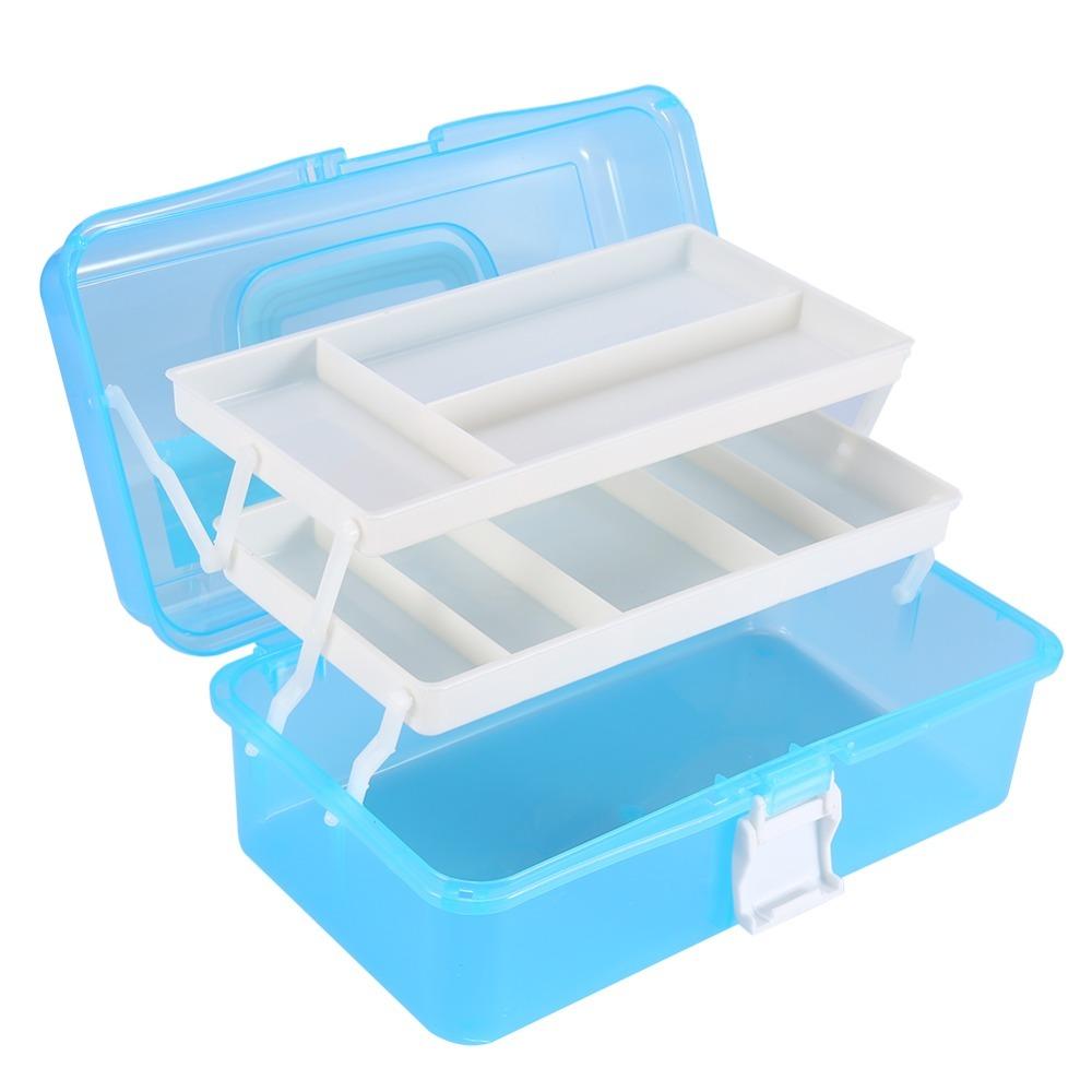 With Handle Buckle Nail Art Storage Box Portable Craft Storage Case  For Art Craft