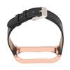 Schnellverschluss Leder Uhrenarmbänder Bambusmuster Uhrenarmbänder Handgelenk Smartwatch Armband Ersatz für Xiaomi Mi Band 6 5