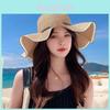 New Polka Dot Straw Hat Women Wave Brim Butterfly Bow Summer Sun Hat Beach Large Brim Uv Protection Shade Hat