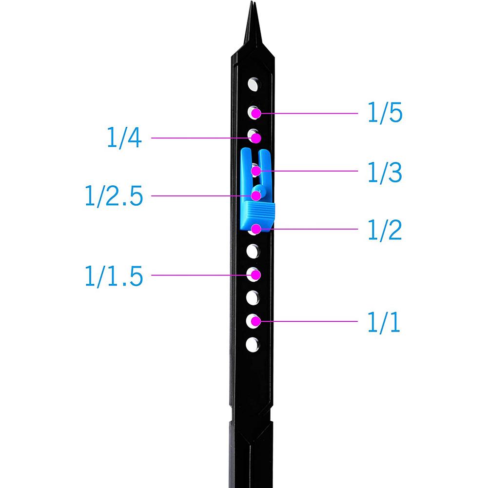 Divisor Proporcional 25,4cm de Comprimento Régua de Desenho Ajustável Ferramentas de Desenho de Plástico Suprimentos para Desenho Técnico
