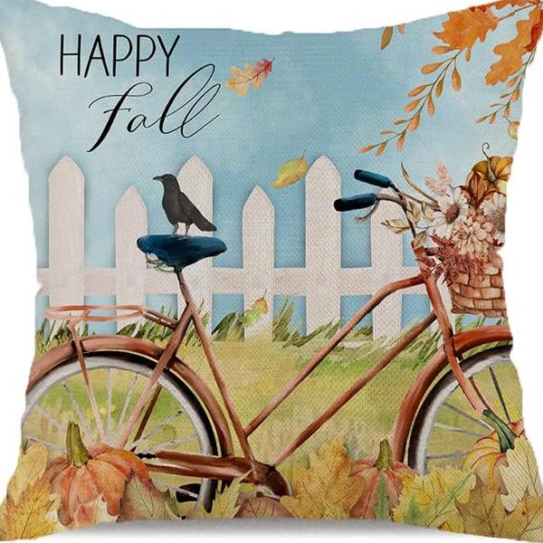 Harvest Autumn New Maple Leaf Pumpkin Pillow Case Home Bedroom Sofa Printed Cushion