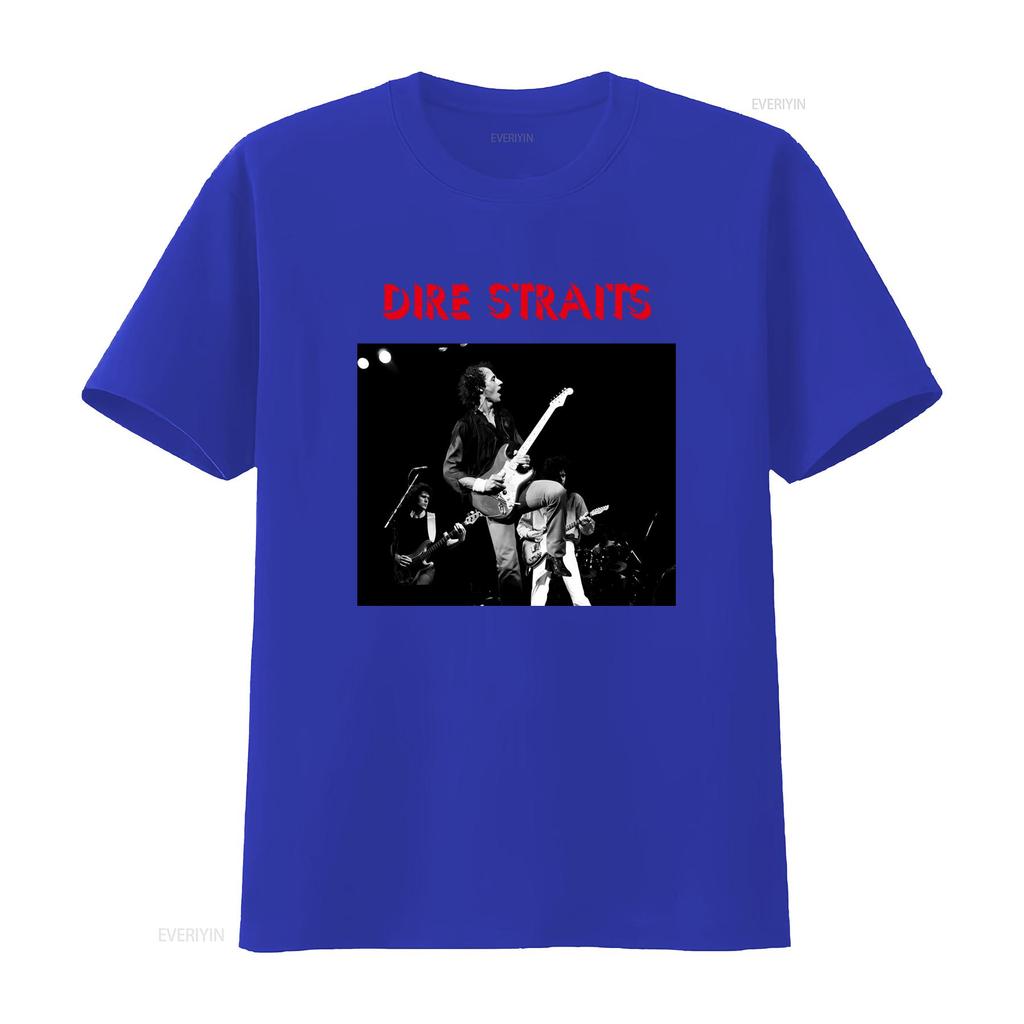 Dire Straits Live Rock Band T Shirt David Mark Knopfler John Illsley Pick Withers Members Design Vintage Washed Streetwear