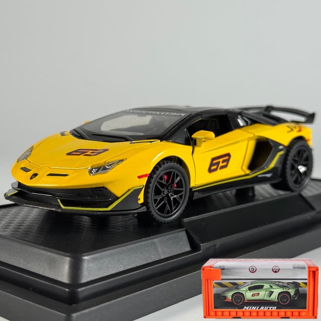 1:32 Aventador SVJ 63 Removable Version Super Sports Car Alloy Diecast Model Car Home Trendy Toys Ornaments Christmas Gifts Kids