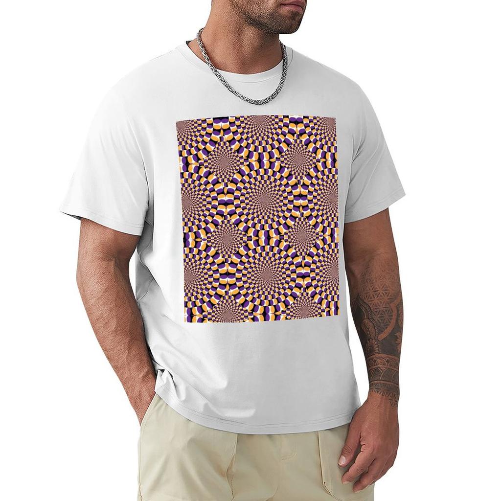 Illusion Tile Orange Purple Snakes TShirt shirts graphic hippie clothes mens tall t shirts