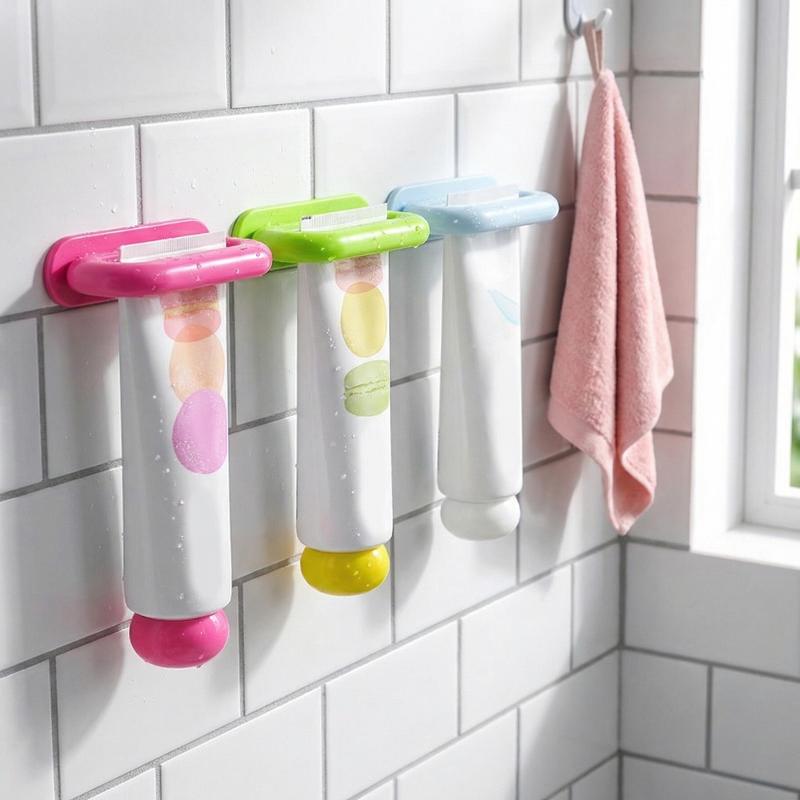 Toothpaste Tube Squeezer Manual Extruder Clamp for Lotion Facial Cleanser Tubes Reusable Plastic Dispenser for Daily Use