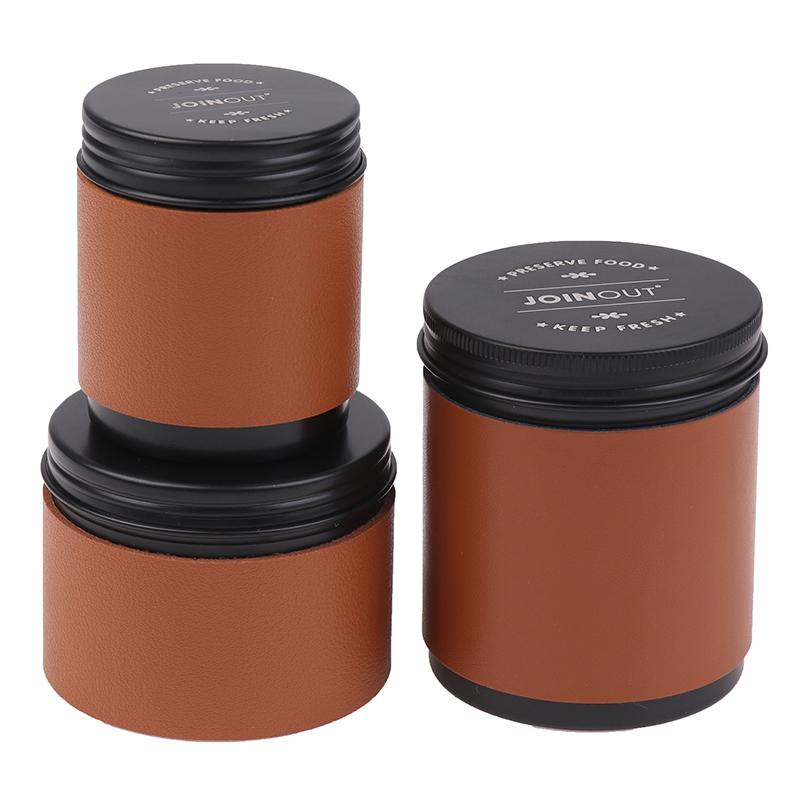 Portable Mini Coffee Bean Storage Jar Aluminum Alloy Coffee Powder Sealed Tank Outdoor Camping Coffee Bean Tea Storage Container