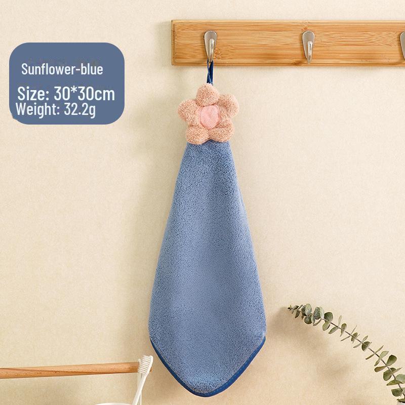 Quick-Drying Cute Coral Cartoon Towel for Bathroom/Kitchen