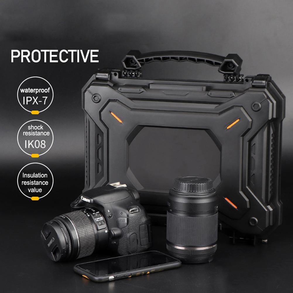 Portable ToolBox Plastic Safety Equipment Case Waterproof Hard Carry Tool Case Tactical Gun Pistol Camera Protective Storage Bag