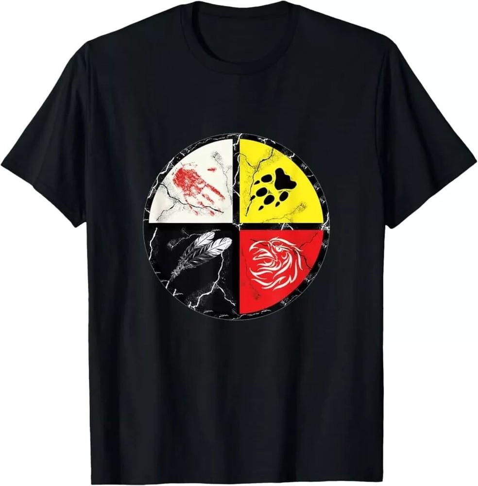 Native American Medicine Wheel T-Shirt, Unisex Tees Unisex T-Shirt XXXXL