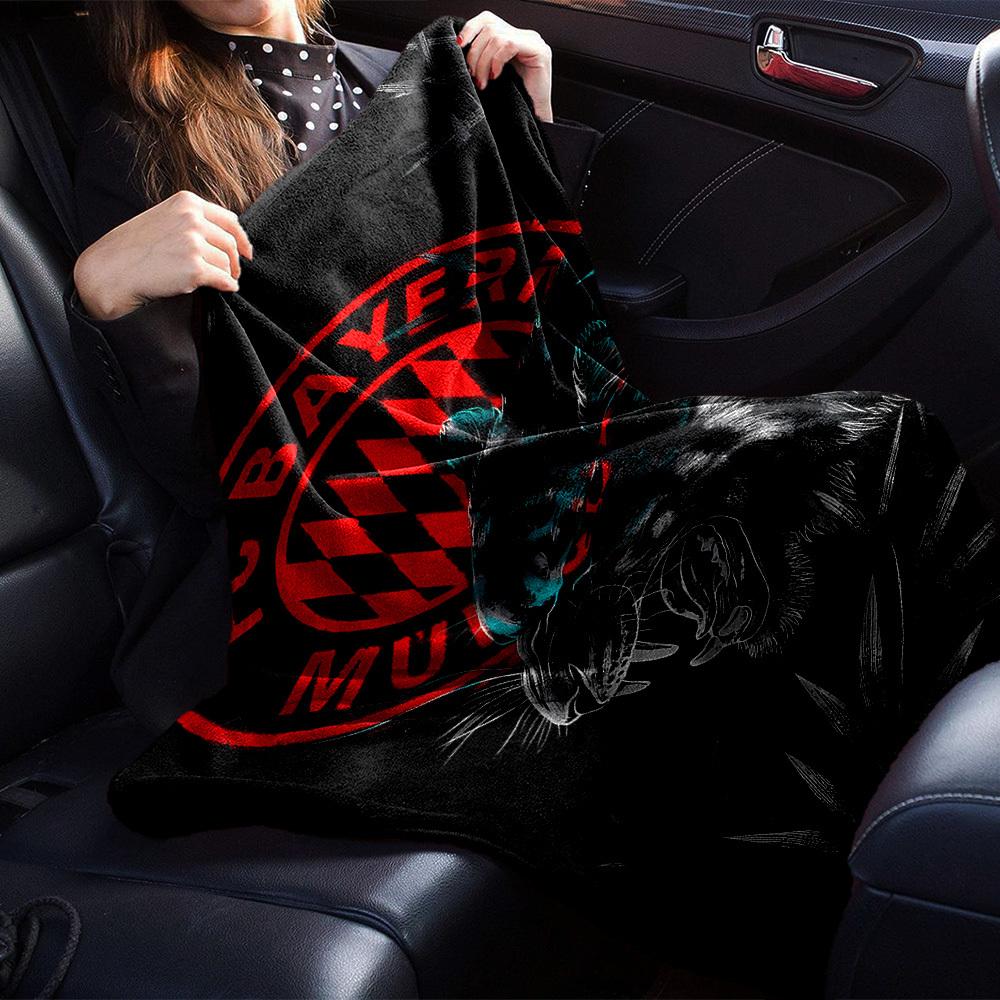 1pc Flannel Blanket, Panther,Bayern,Roar Pattern Printed Blanket, Sofa Bed Sofa Car Office Camping Travel Warm And Comfortable Soft Blanket,