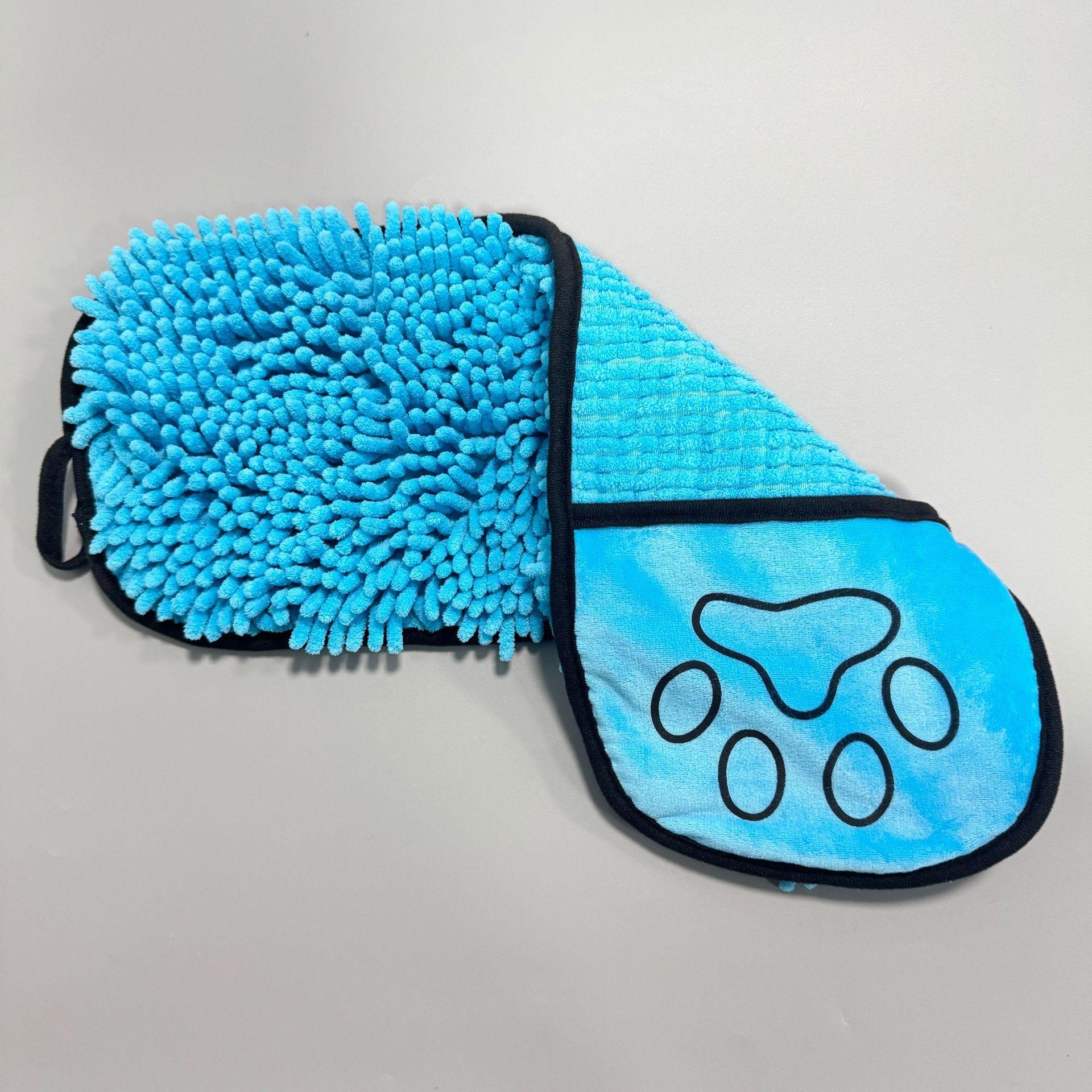 

Microfiber Dog Towels for Drying Dogs Super Absorbent Soft and Quick Drying Pet Grooming Towel Pets Shower Supplies for Dog 55cmX20cm синий
