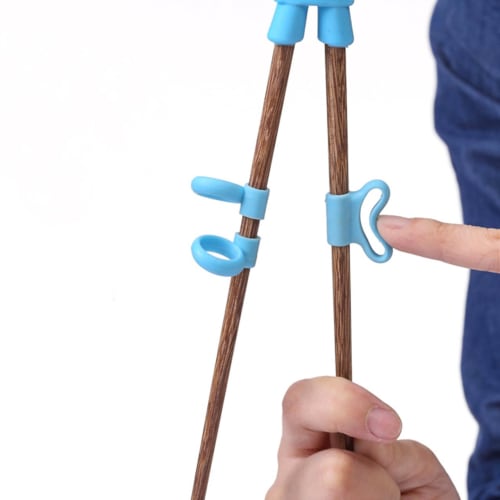 Cabilock 18Pcs Learning Chopsticks with Non-Slip Silicone Rings Training Chopsticks Helper