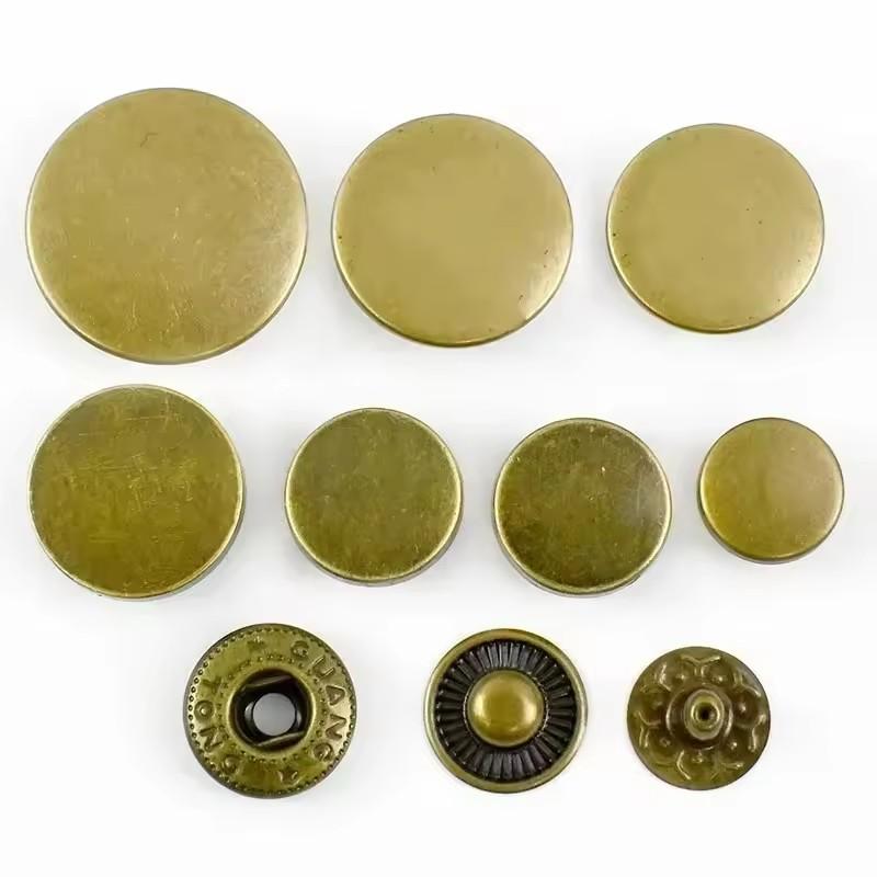 Meetee 100Sets 10-17mm Metal Button 14 Colors Press Studs for Leather Clothes Bags Decor Snap Fasteners Kit Sewing Accessories