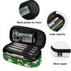 Pencil Pouch Secure Zipper Roomy Interior 300D Polyester with Mesh Pocket Removable Divider and Pen Slots for School and Study