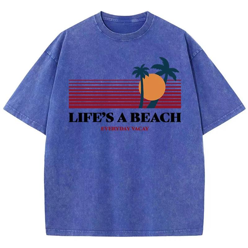 Life'S A Bea Evertday Vacay Bedruckte T-Shirts Femme Chic T-Shirts Design Lässiges T-Shirt Senior Street Kurzarm