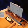 Wooden Monitor Riser with Wireless Charging