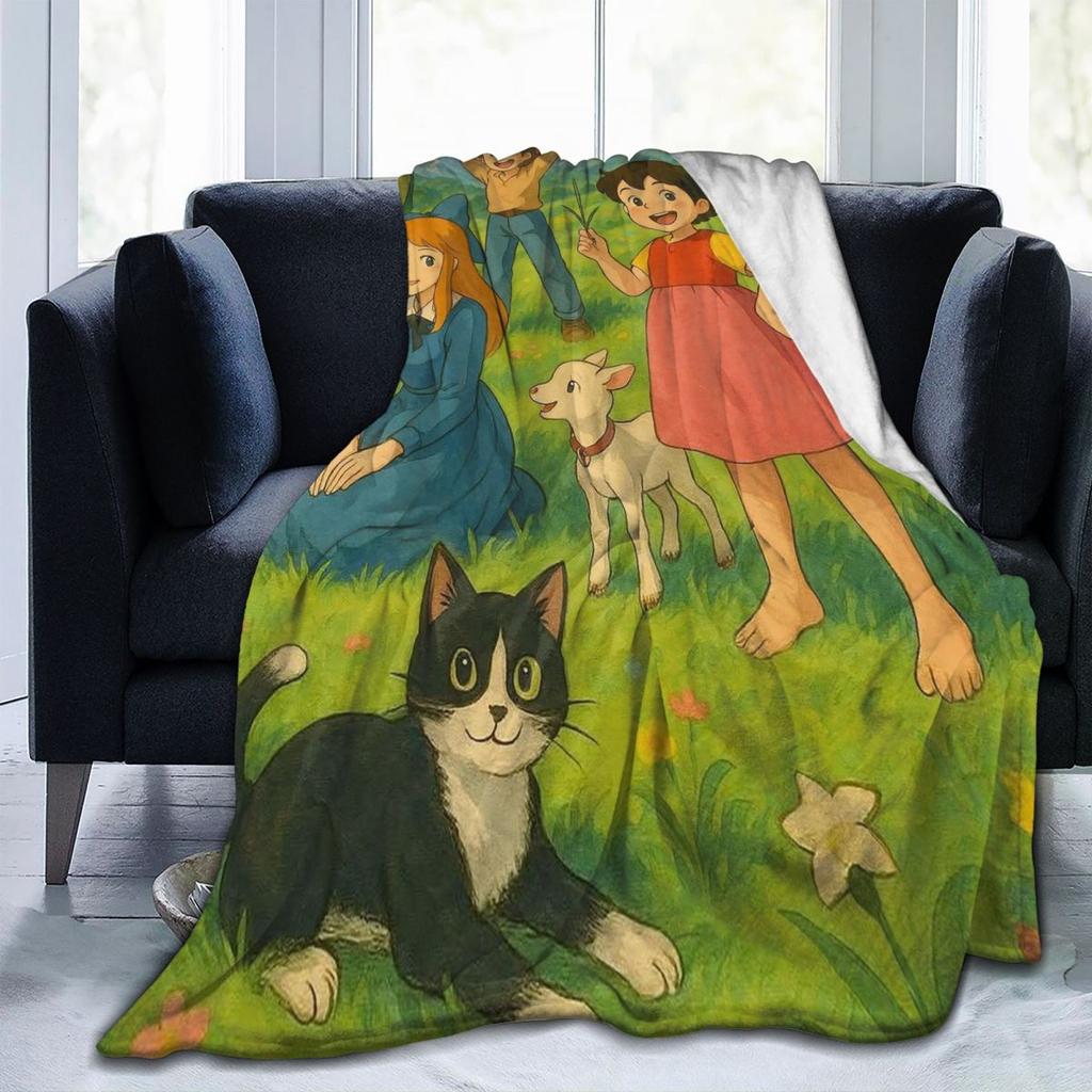 Heidi Ragazza delle Alpi Anime Coperte Coperta in Pile Coperta Portatile per Letti Esterni Copriletto Trapunta