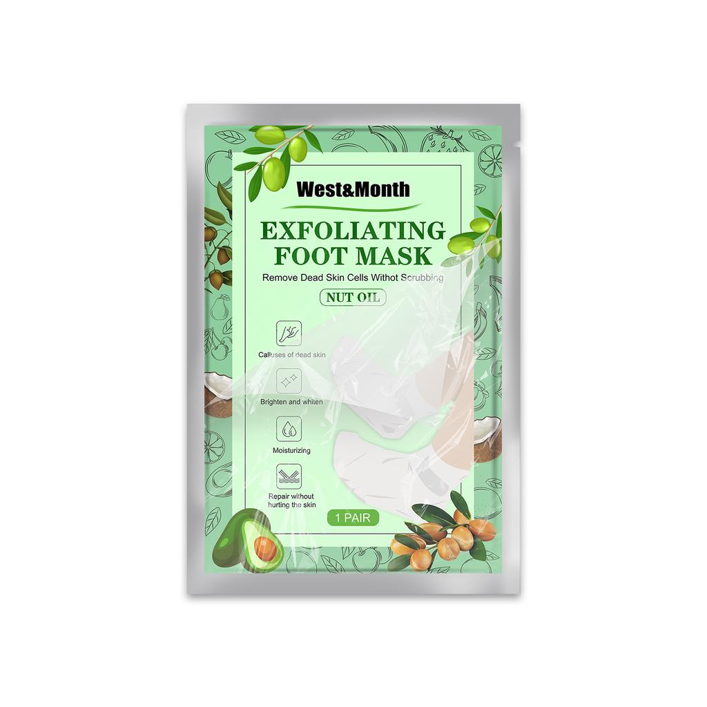 West&Month Feet Złuszczające maski do stóp Pedicure Skarpetki Peeling złuszczający do stóp Maska Usuń martwy naskórek Pięty Maska peelingująca do stóp do Spa stóp 1 para