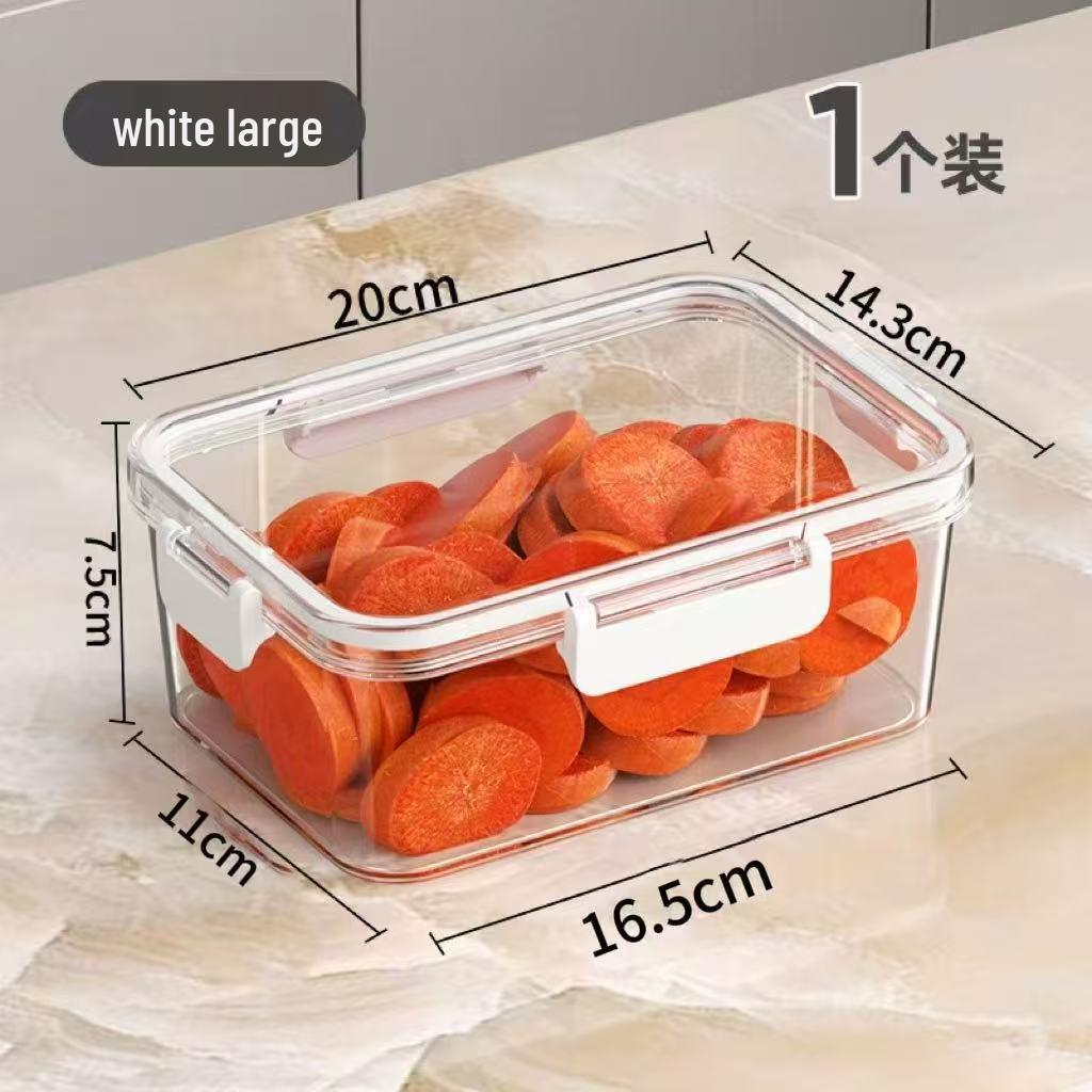 Large Capacity Transparent Refrigerator and Freezer Storage Box for Vegetables and Fruits.