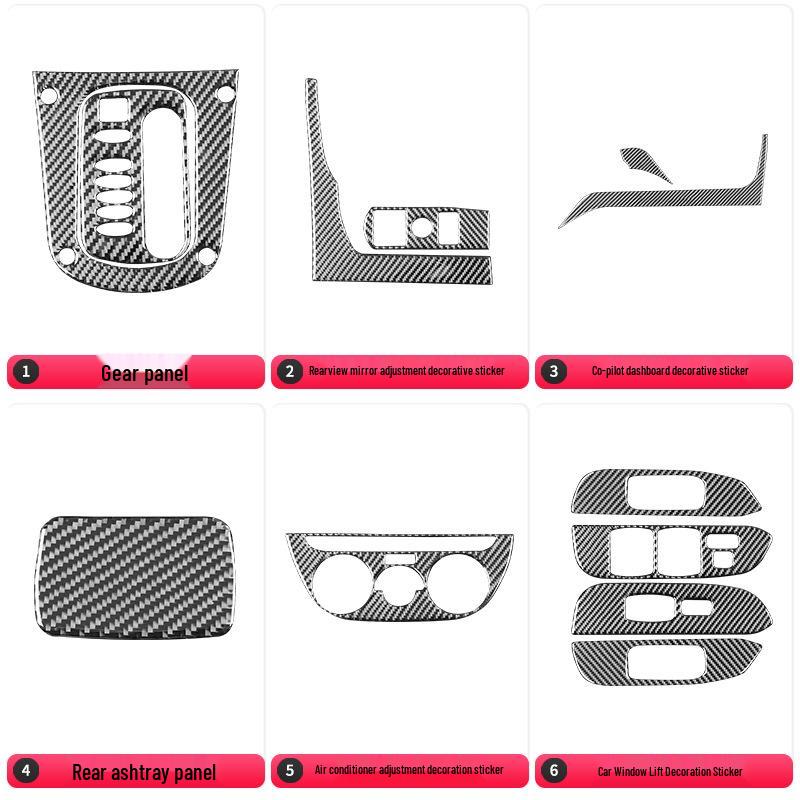 Carbon Fiber Interior Window Button Panel Sticker for 01-03 Toyota RAV4