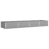 Planter Light Grey 385 X 100 X 45 Cm Galvanized Steel
