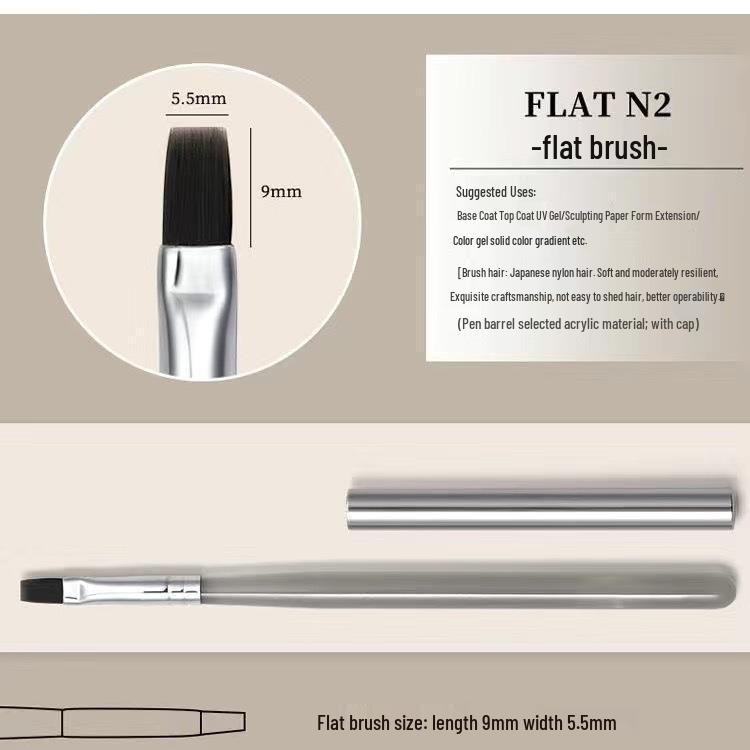 

High-End Nail Art Brush Set: Japanese Ice Black with Lid for Line Drawing & Gel Application in Salons