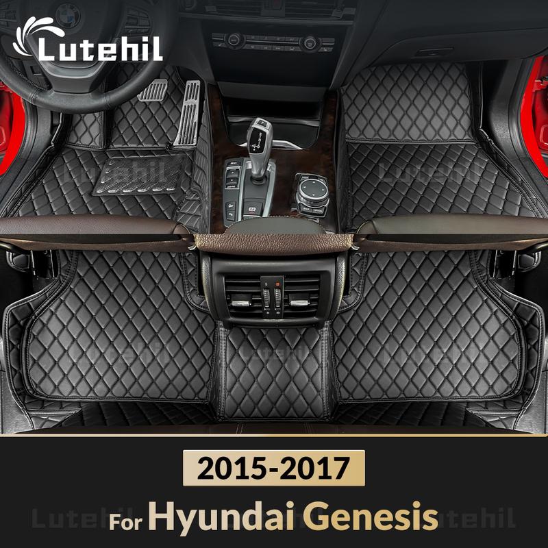 For Hyundai Genesis 2015 2016 2017 Lutehil Car Floor Mats  Auto Foot Pads Automobile Carpet Cover Interior Accessories