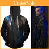 Und vielseitiger Descendants 3 Hades Hoodie Cosplay Kostüm für Herbst-Outdoor-Aktivitäten**