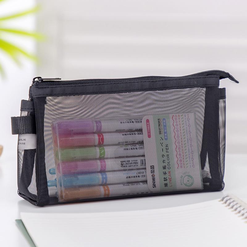 

Muji Style Large Capacity 3D Transparent Mesh Pencil Case