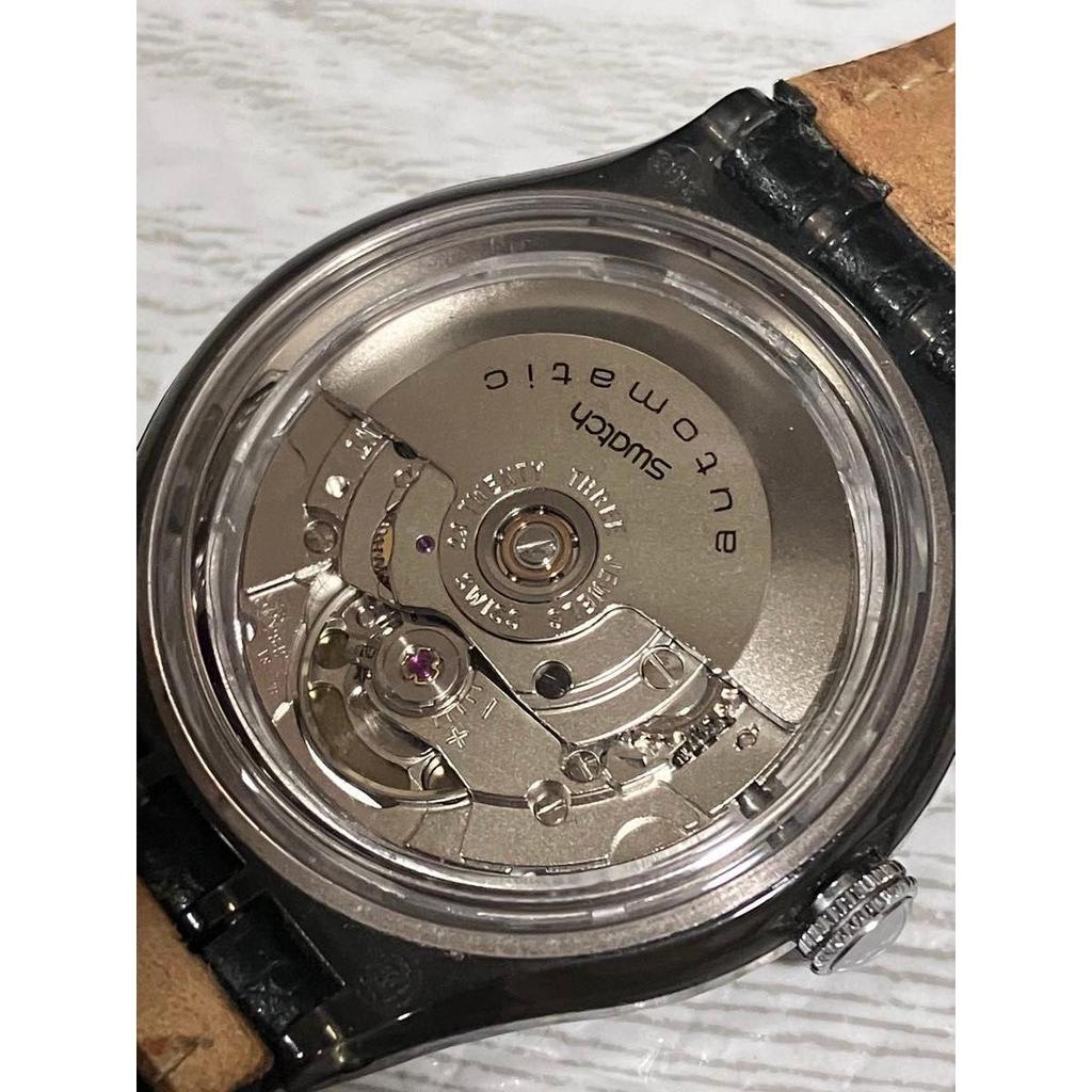 Used [Rare] SWATCH Swatch ROPPONGI Automatic Black. Working Item.