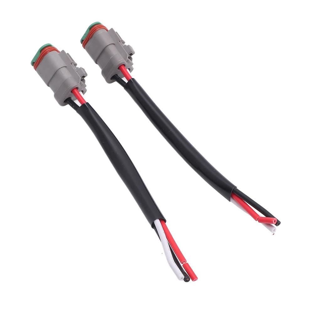 1 Pair 3 Pin DT Connectors Waterproofing Automotive Electrical Connector Wiring Harness for Car Trucks Boats LED Work Lights Female Plug