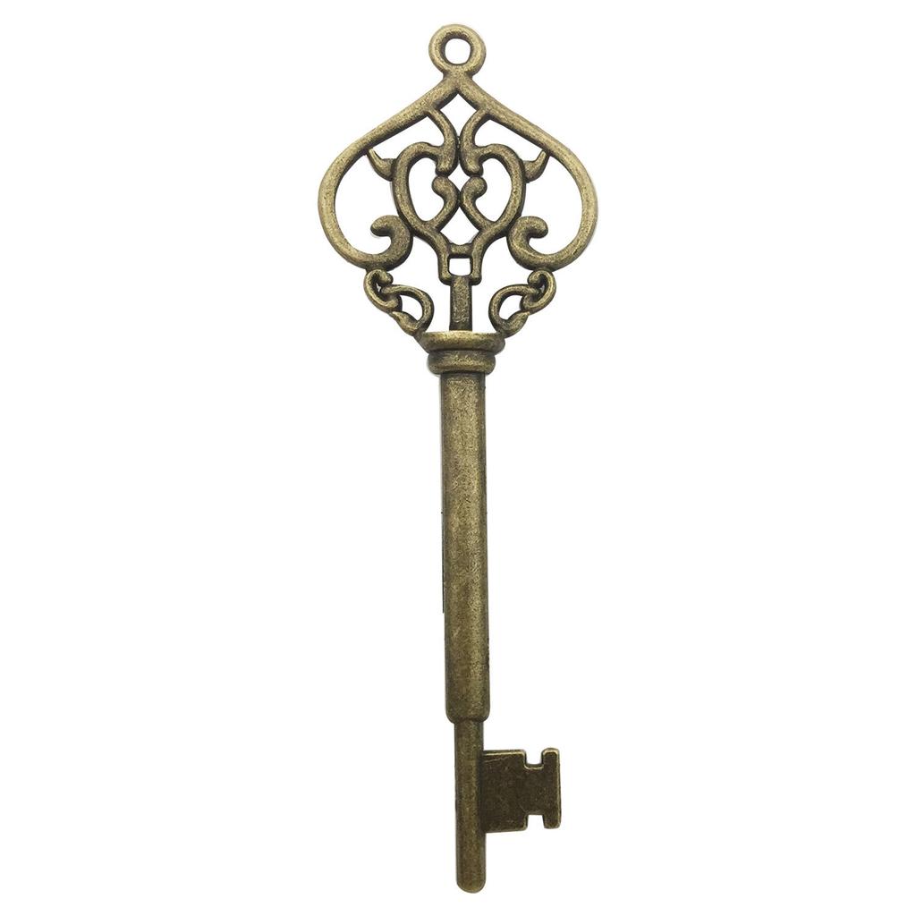 Retro Antique Bronze Color Key DIY Alloy Accessories Fashion Personality Love Pendant