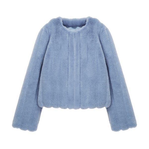 Faux Fur Jue Short Jacket  Ljk020krfkf 