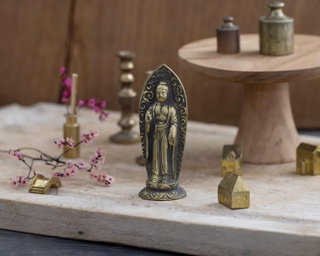 Buddha Statue Amida Nyorai Standing Statue Buddhist Keiaki Watanabe In the Year of the Zodiac Guardian Principal Image Zodiac Takaoka Copperware Amida