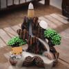Resin Ceramic Backflow Incense Burners Home Decor Diffuser with Unique Smoke Downward Flow Design for Living Room Bedroom