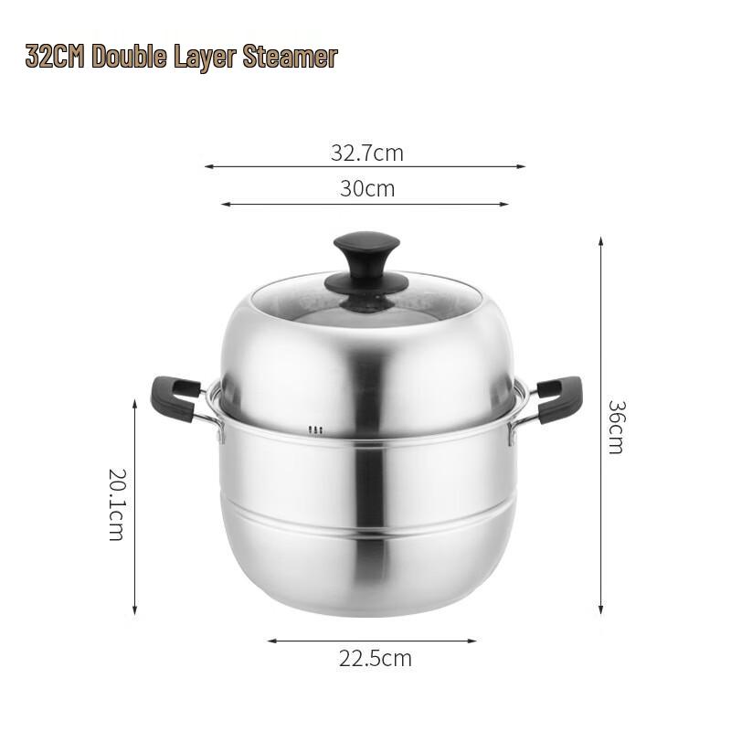 ZISIZ Multi-Layer Stainless Steel Steamer Pot