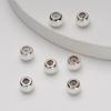20pcs Gold Plated Brass Stopper Beads with Rubber Inside Rondelle Slider Spacer for DIY Bracelet Necklace Jewelry Making