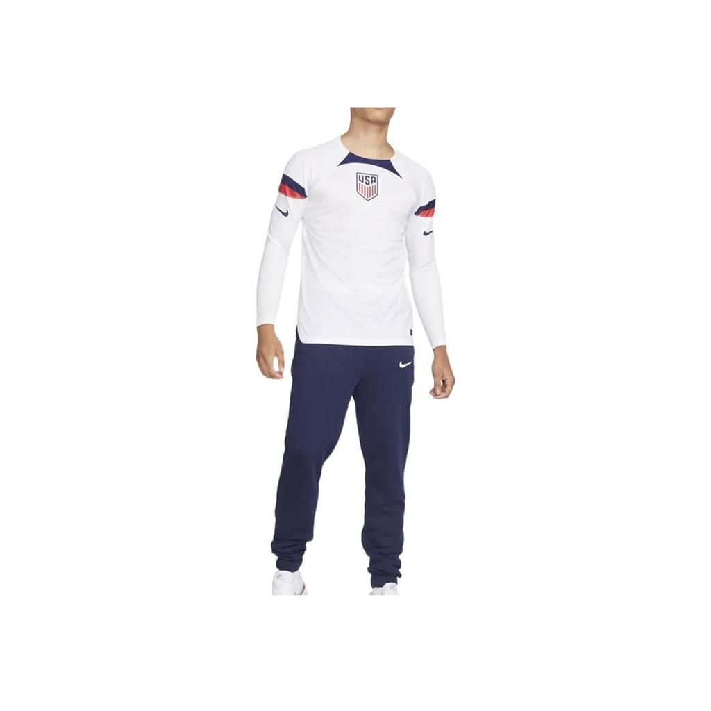Nike 2022/23 Qatar World Cup Logo Print Long Sleeve Soccer Jersey Fan Edition Men jerseys White DN0673-101