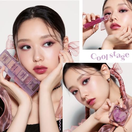 ETUDE Play Color Eyeshadow Cool Stage / 10-color Palette Gel Texture Glitter Shimmer Matte Keyboard Shadow