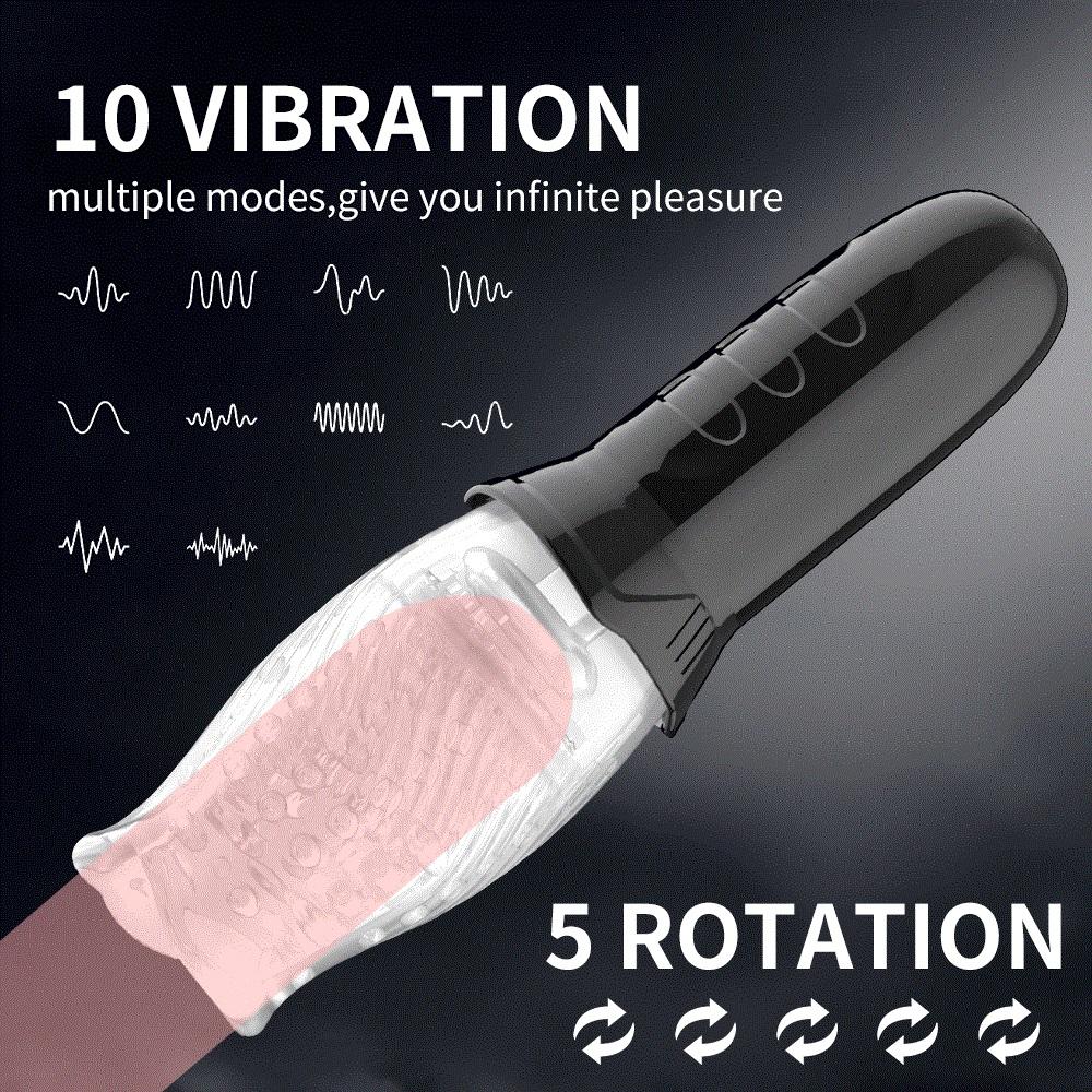 Automatic Rotating Vibrating Male Masturbator Penis Massage Vibrator Real Oral Sex Delay Trainer Masturbation Toys For Men 18+