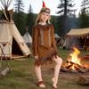 5Pcs Kids Ethnic Encouraged Play Ensemble Outfit With Detailed Traditional Patterns And Soft Fabric Tops Skirts