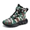 2025 Boys' Camouflage Cotton Winter Boots: Velvet-Lined, Waterproof, Anti-Slip, Warm Snow Shoes