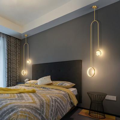 Lampadario moderno a LED con luce a sospensione, lampadario da comodino, creativo, arte nordica, soggiorno, camera da letto, studio, lampade a sospensione lunghe e piccole