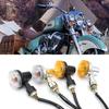 2PCS Universal Motorcycle Turn Signal Lights Indicator Lamp Amber Flashers Light for Kawasaki Suzuki Harley Honda Cafe Racer