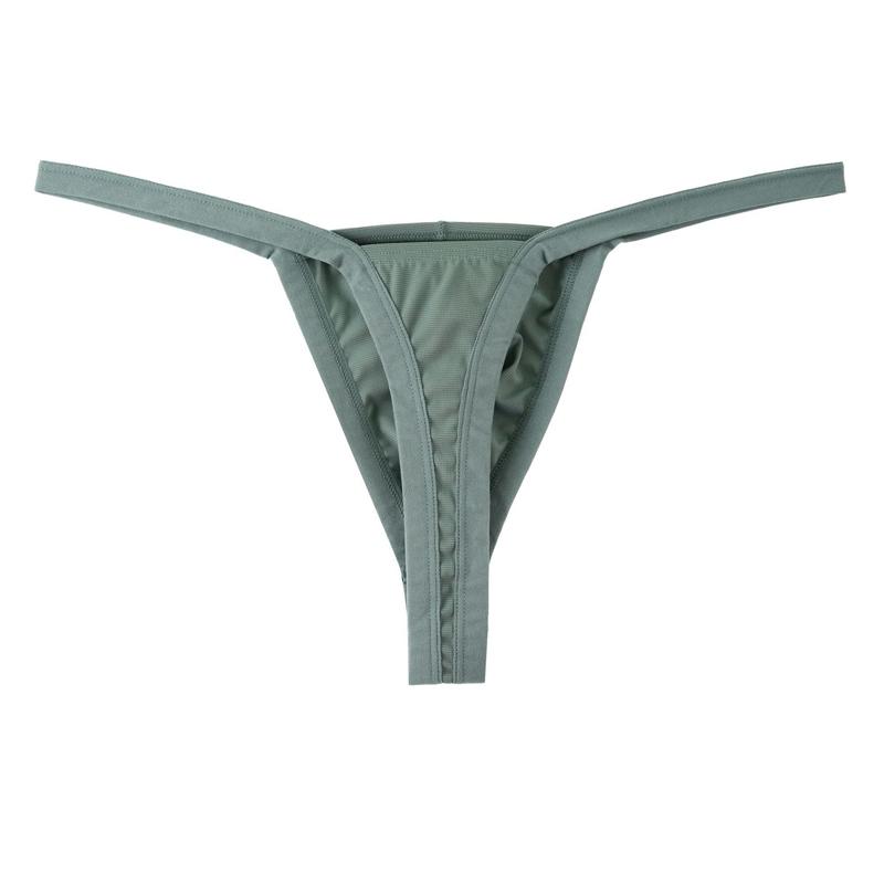 Stylish Solid Color Men's Thong Buttery Soft G-String Lightweight Perfect for Everyday Underpant
