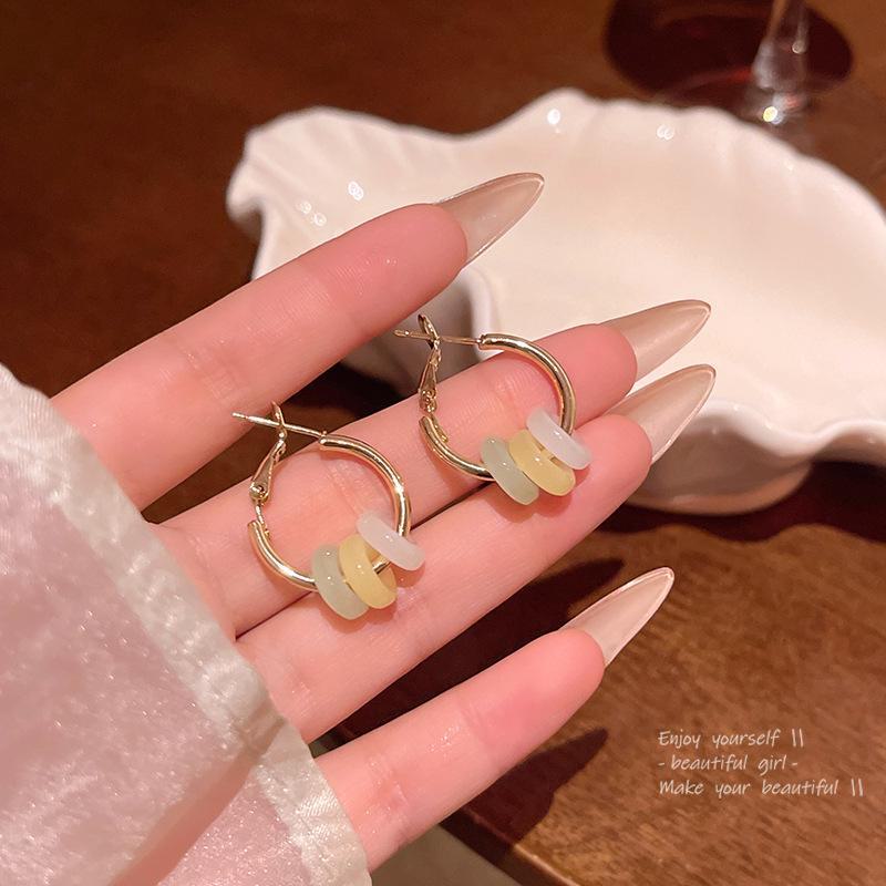 

Контрастные круглые серьги Dopamine: Элегантный дизайн ниши в стиле фей A1798 золотой