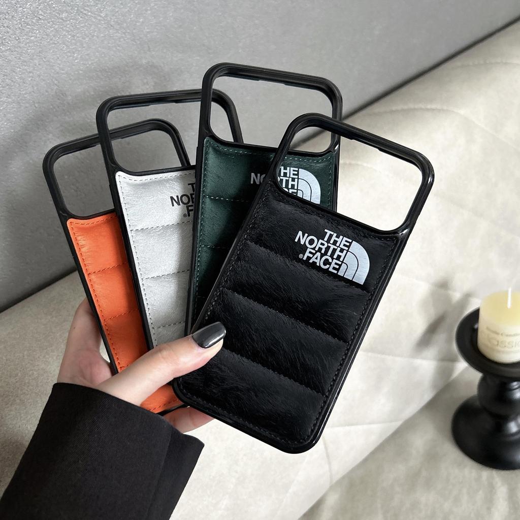 New Horsehair Leather Cotton-Padded Jacket Apple 17PM Phone Case - Autumn & Winter Collection for Couples