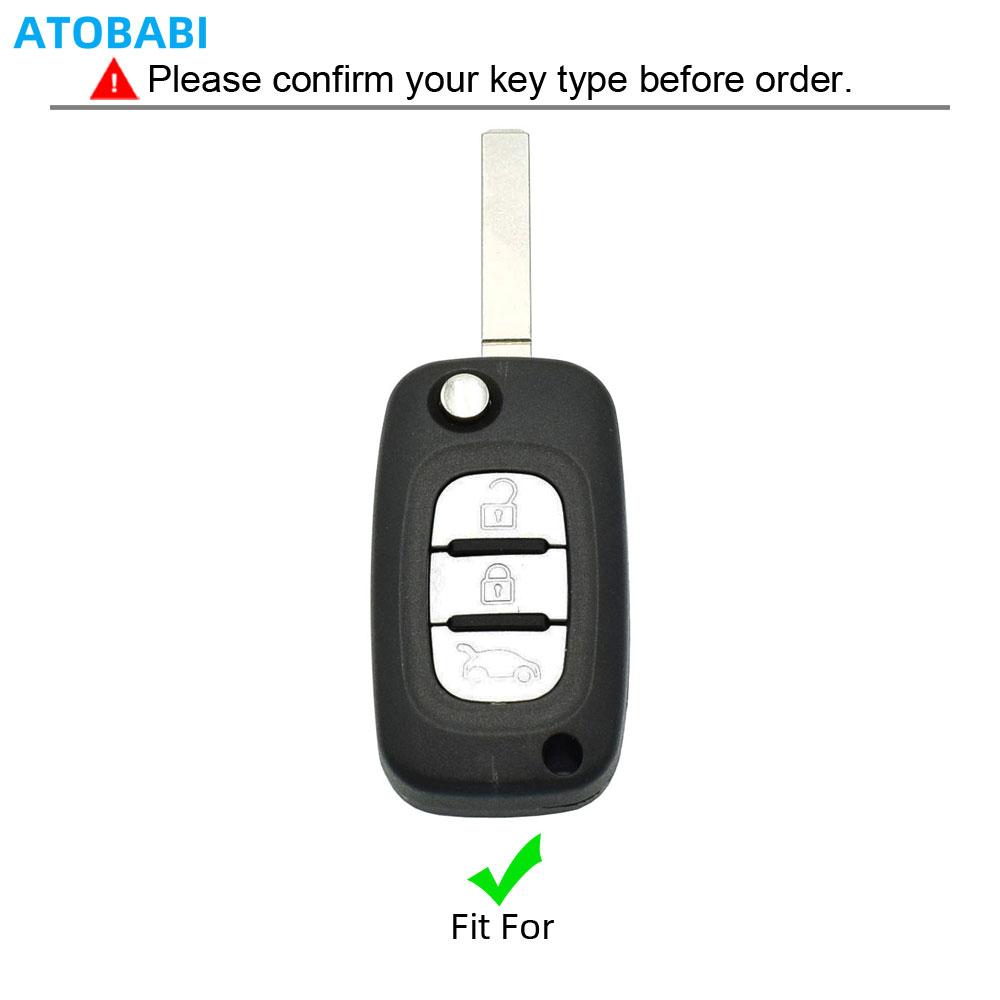 Leather Car Key Case Folding Keychain Holder Remote Cover Skin For Lada Sedan Largus Kalina Granta Vesta X-Ray Xray For Renault