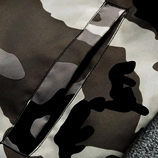 Men Winter Coat Camouflage Zipper Long Sleeves Cardigan Soft Cold-proof Hooded Plus Size Spring Jackets Coat for Outdoor