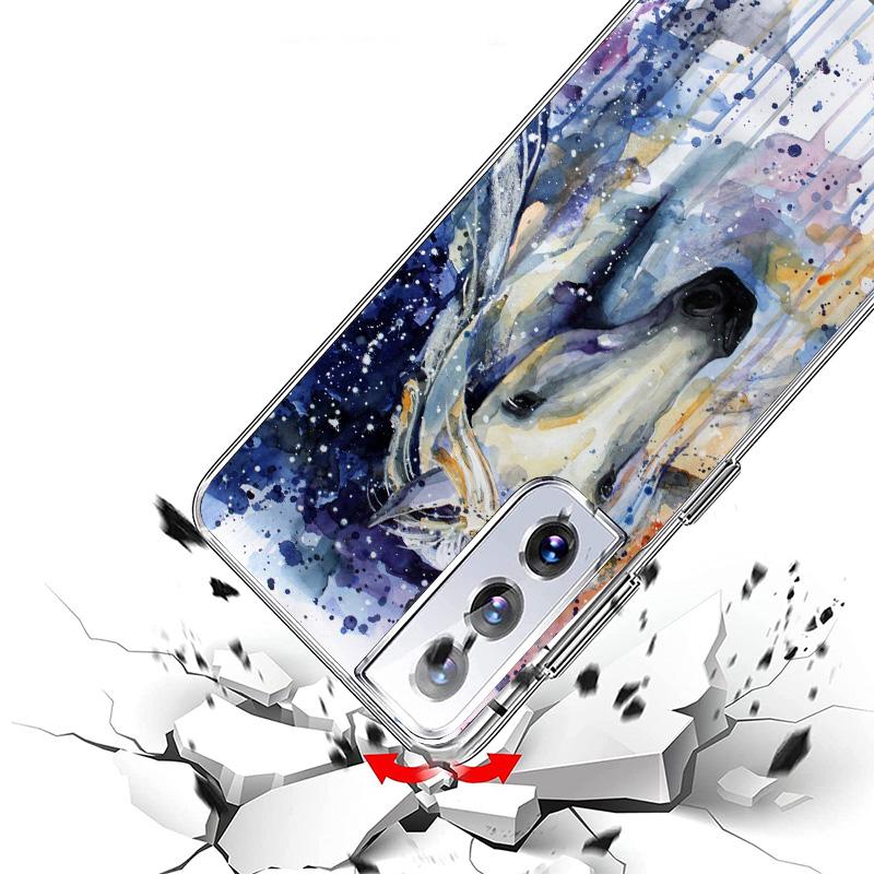Animal Oil Painting Horse Phnoe Case for Samsung Galaxy S26 S25 Edge S23 S24 Ultra S22 Plus S21 S20 FE Unique Cover Soft Coque G